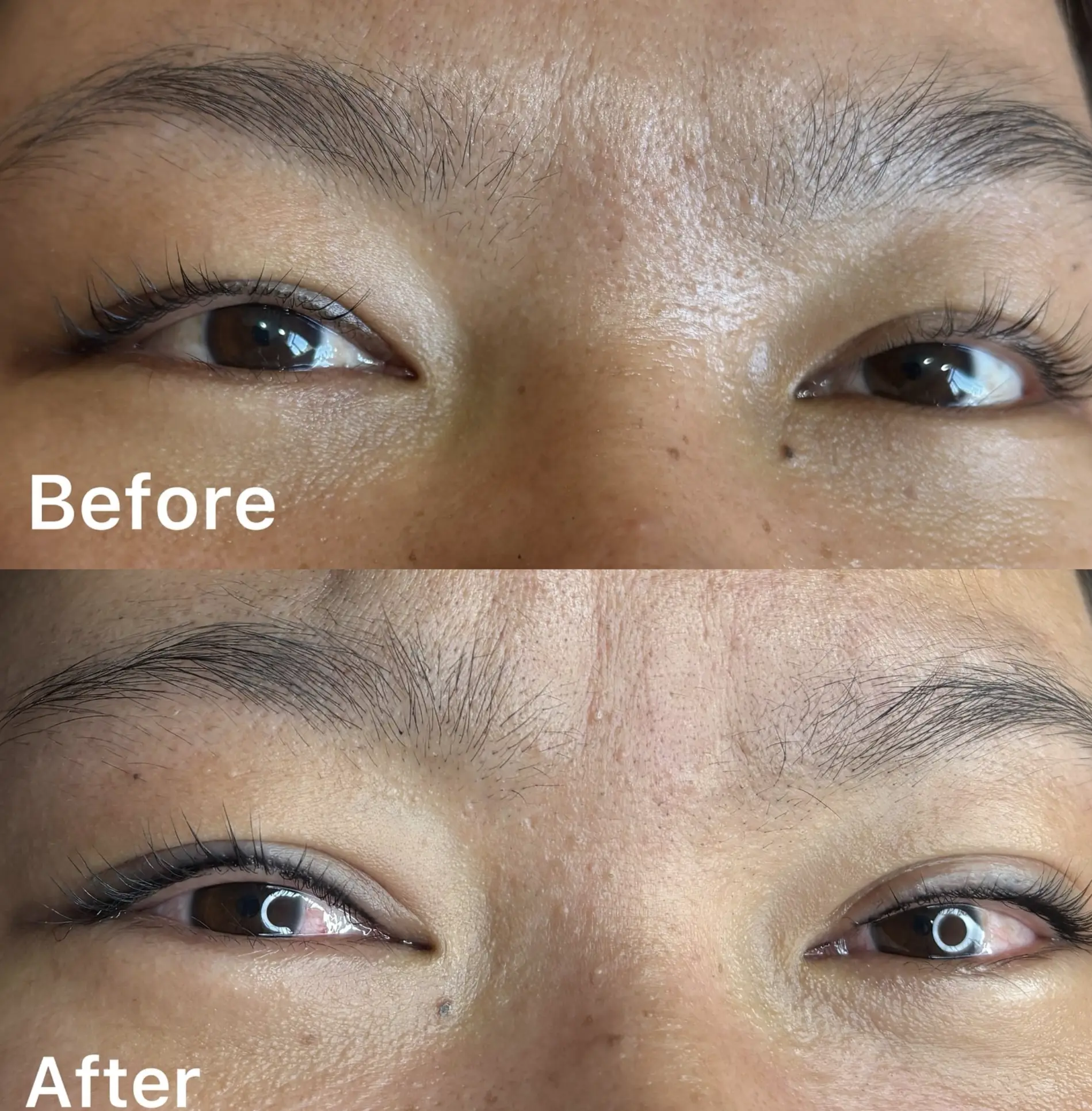 eyeliner tattoo with colour settling
