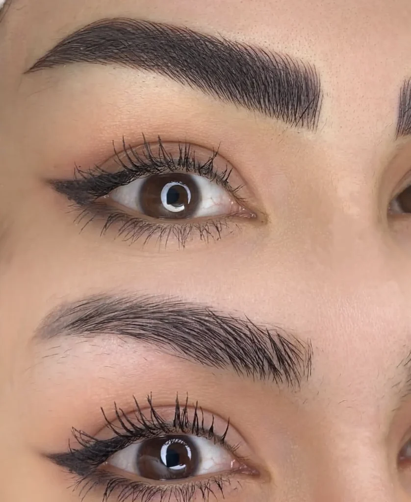 Healed powder brows